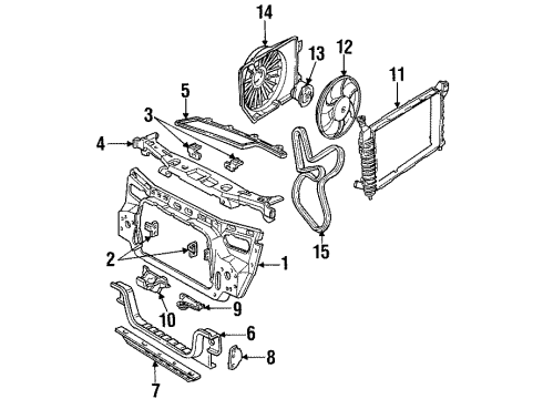 1995 Ford Taurus Radiator & Components, Radiator Support, Cooling Fan, Belts & Pulleys Upper Hose Diagram for F3DZ-8260-A