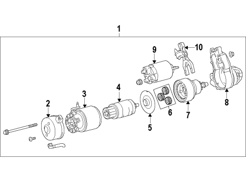 2010 Lexus IS F Starter Armature Diagram for 28160-38020