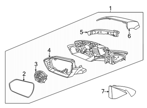 2022 Hyundai Elantra Outside Mirrors Scalp-O/S RR View Mirror, Lh Diagram for 87616-AA010