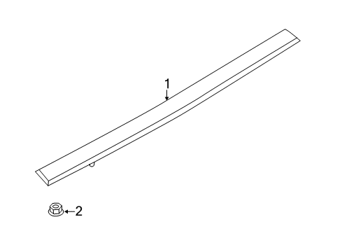 2014 BMW 640i xDrive Gran Coupe High Mount Lamps Third Stoplamp Diagram for 63257309976