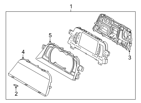 2021 Hyundai Ioniq Instruments & Gauges Plate-Window Diagram for 94370-G2300