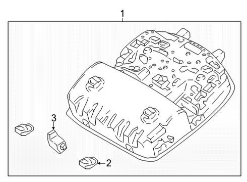 2021 Hyundai Elantra Overhead Console Microphone-Handsfree Diagram for 96575P2000
