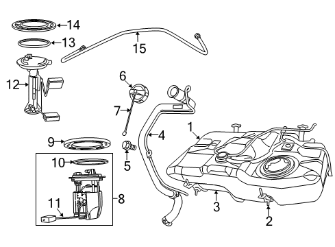 2015 Jeep Patriot Fuel Supply Screw-HEXAGON FLANGE Head Diagram for 6105150AA