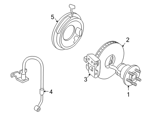 2002 Chevrolet Corvette Rear Brakes Caliper Kit, Rear Brake Right Diagram for 12530684