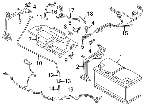 2017 BMW X5 Battery Distribution Piece Diagram for 61661378617