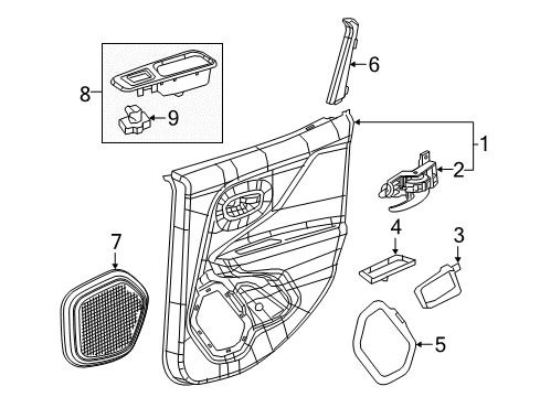 2016 Jeep Renegade Rear Door Switch-Power Window Diagram for 5XA44LXHAA