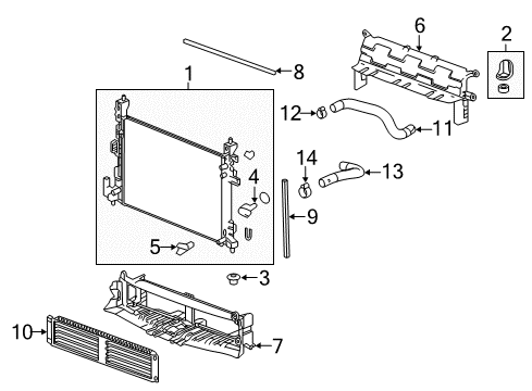 2020 Chevrolet Bolt EV Powertrain Control Lower Hose Diagram for 42690874