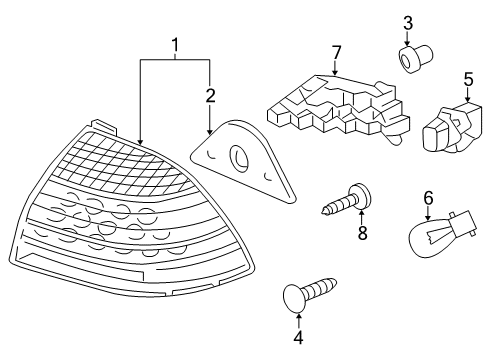 2006 Honda Accord Bulbs Led Unit, R. Diagram for 33502-SDA-A32