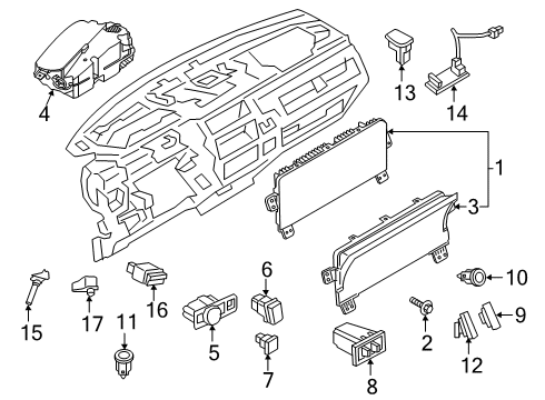 2021 Lincoln Navigator Lift Gate Headlamp Switch Diagram for JL7Z-11654-BA