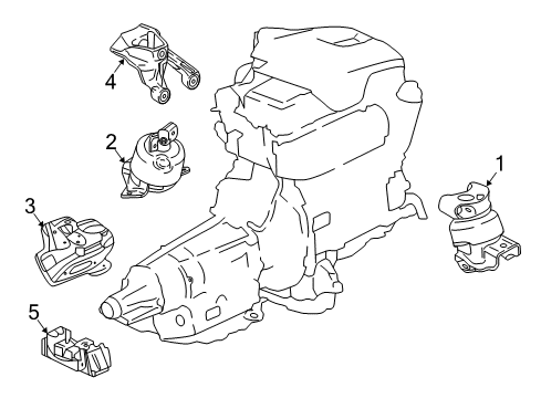 2021 GMC Savana 3500 Automatic Transmission Mount Bracket Diagram for 23373843