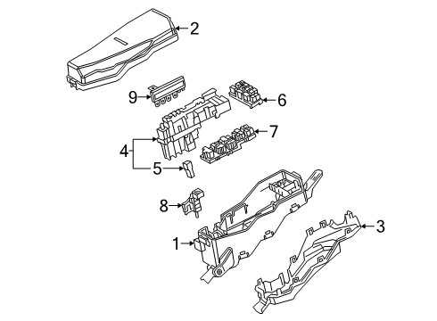 2022 Lexus ES300h Fuse & Relay Cover, Relay Block Diagram for 82661-33050