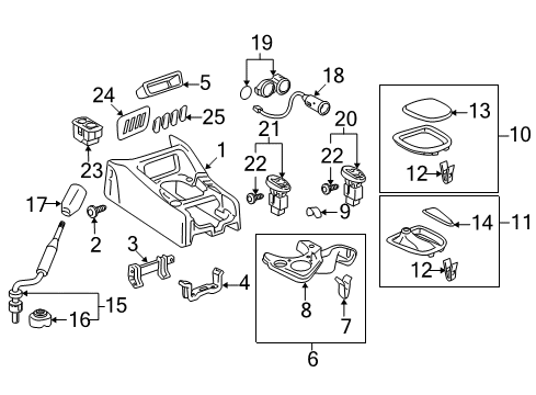 2004 Toyota Sequoia Mirrors Front Trim Hole Cover Diagram for 58839-0C010