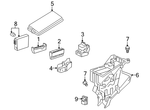 2010 Lexus IS250 Electrical Components Bolt, FLANGE Diagram for 91553-80614