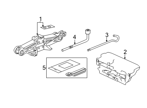 2013 Honda Crosstour Jack & Components Wrench, Wheel Diagram for 89211-SJK-003