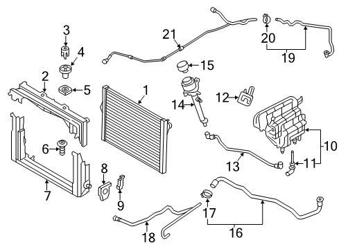 2016 BMW M5 Wiper & Washer Components Radiator Diagram for 17112284244