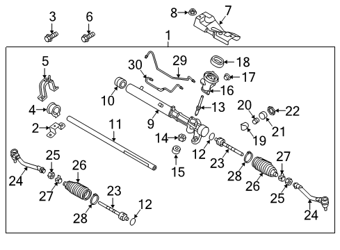 2017 Kia Sedona Steering Column & Wheel, Steering Gear & Linkage Bolt-Wahser Assembly Diagram for 1123612356K