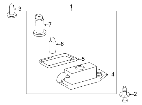 2000 Toyota Camry License Lamps Lens Gasket Diagram for 81272-AA011