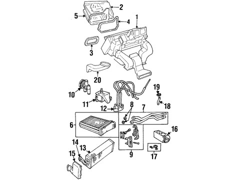 1999 Cadillac Catera Air Conditioner Connector, A/C Evap Tube Diagram for 90487737