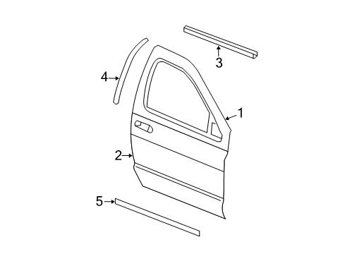 2006 Dodge Ram 2500 Front Door Seal-Door Diagram for 55277030AD