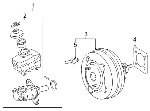 2013 Lexus GS350 Dash Panel Components Cylinder Sub-Assy, Brake Master Diagram for 47201-30820