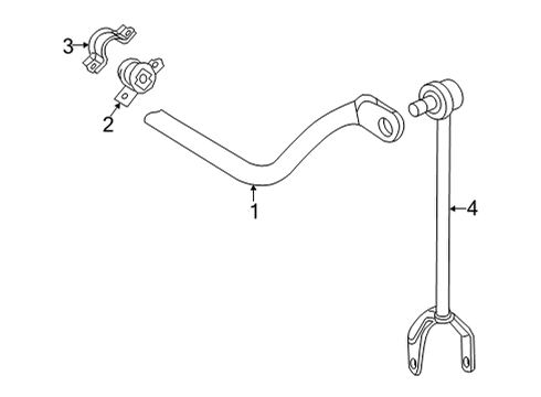 2021 Toyota Mirai Stabilizer Bar & Components - Rear Stabilizer Bar Diagram for 48812-62010