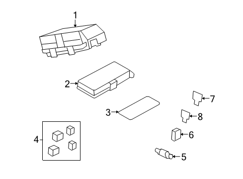 2008 Saturn Aura Fuse & Relay Block Asm-Engine Wiring Harness Junction Diagram for 25883119