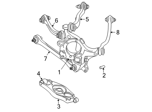 2009 Chrysler 300 Rear Suspension Components, Lower Control Arm, Stabilizer Bar Link Diagram for 4782547AB