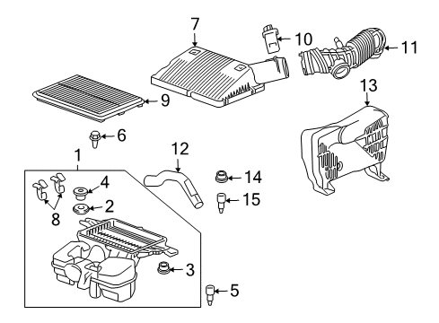 2010 Saturn Sky Filters Hose-Pcv Diagram for 12592092