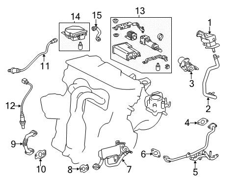 2014 Toyota Avalon Powertrain Control ECM Diagram for 89661-07591