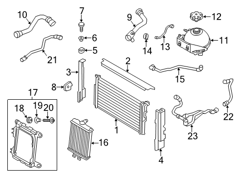 2013 BMW 328i xDrive Radiator & Components Hose Clamp Diagram for 32411131346