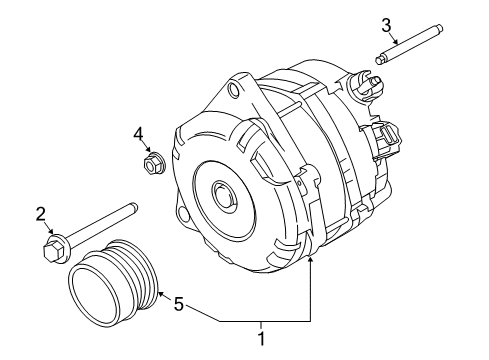 2019 Ford Edge Alternator Alternator Diagram for F2GZ-10346-B