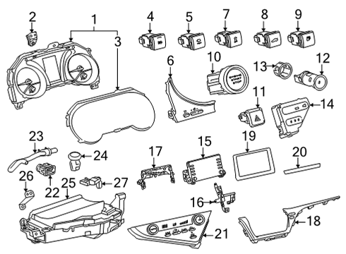 2022 Toyota Camry Fuel Door Cluster Assembly Diagram for 83800-0XQ41