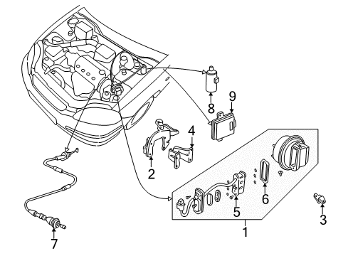 1996 Honda Civic Cruise Control System Support, Wire Diagram for 36612-P2F-A00