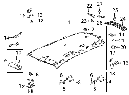 2019 Honda Odyssey Auxiliary Heater & A/C Spring Diagram for 83262-THR-A01
