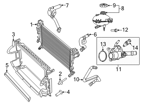 2017 Jeep Renegade Powertrain Control Hose-Radiator Outlet Diagram for 68440687AA