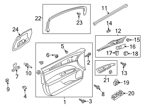 2015 Ford Fusion Interior Trim - Front Door Window Molding Diagram for DS7Z-5451752-AA