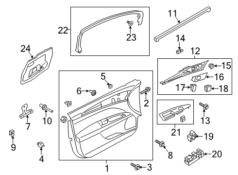 2015 Ford Fusion Interior Trim - Front Door Bracket Diagram for DS7Z-5823834-A