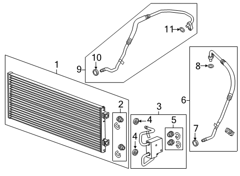 2012 Chevrolet Volt Trans Oil Cooler Auxiliary Radiator Diagram for 20925997