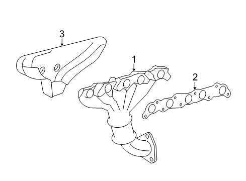 2011 Chevrolet Colorado Exhaust Manifold Shield-Exhaust Manifold Heat Diagram for 12598550