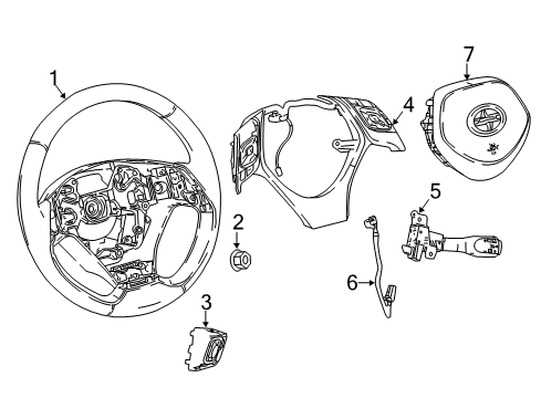 2019 Toyota C-HR Cruise Control System Switch Assembly Diagram for 84250-10020