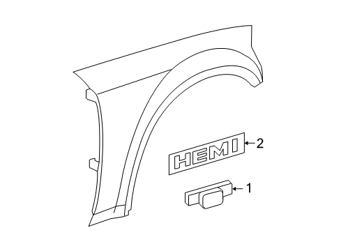2005 Dodge Magnum Exterior Trim - Fender Molding-Fender Rear Diagram for 5179260AA