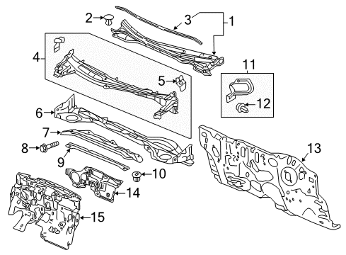 2016 Honda Fit Cowl Bolt-Washer (6X14) (With Guide) Diagram for 90122-TF0-000