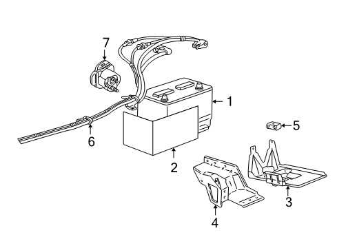 2006 Ford Ranger Battery Cable Assembly Diagram for 6L5Z-14300-CA