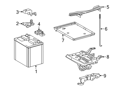 2018 Toyota Corolla iM Battery Negative Cable Diagram for 82123-12800