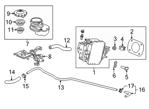 2020 Honda CR-V Hydraulic System SET, BOS ASSY Diagram for 01469-TPG-A94