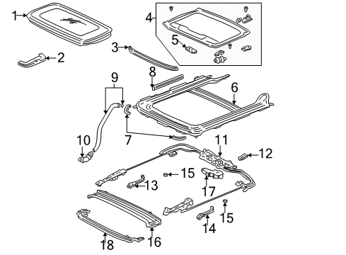 2002 Honda Civic Sunroof Handle, Sunshade *YR169L* (MILD BEIGE) Diagram for 70611-S5A-J01ZB