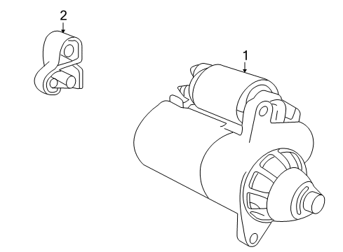 2010 Ford Explorer Sport Trac Starter Starter Diagram for 6L2Z-11002-BA