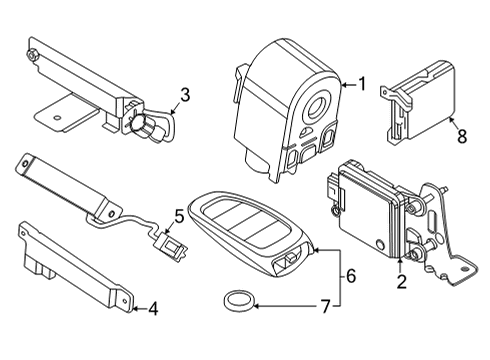 2021 Hyundai Sonata Controls - Instruments & Gauges Smartkey Antenna Assembly Diagram for 95460-L0010