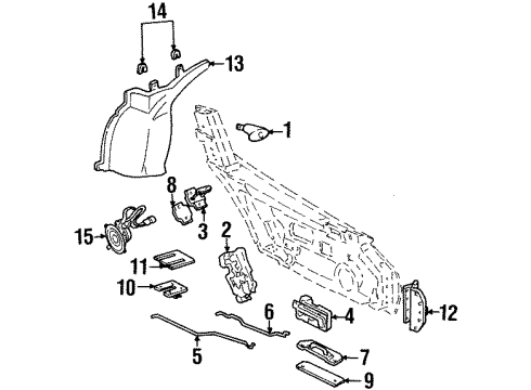 1997 Dodge Viper Door - Lock & Hardware Housing-Door Remote Control Diagram for 4763619