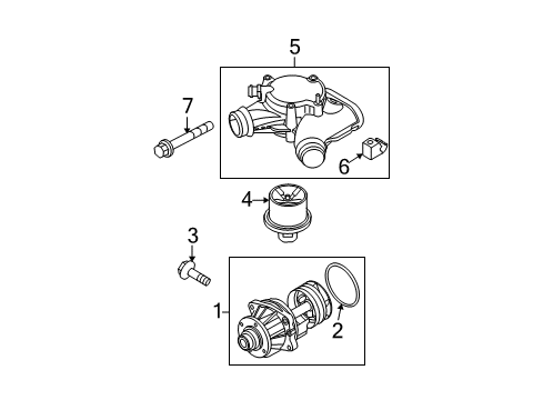 2009 BMW M3 Water Pump Hex Bolt With Washer Diagram for 07119905881
